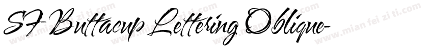 SF Buttacup Lettering Oblique字体转换